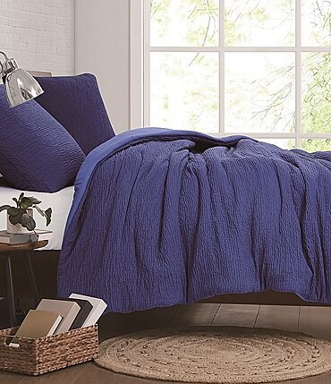 Image of Cremieux Dorm Essentials Collection Crinkle Textured Comforter