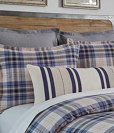 Image of Cremieux Silas Linen & Cotton Plaid Comforter Mini Set