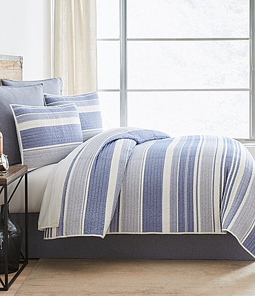 Image of Cremieux Trenton Horizontal Striped Quilt Mini Set