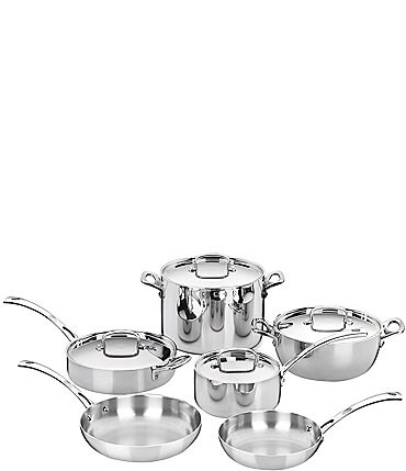 Image of Cuisinart French Classic Tri-Ply Stainless Steel 10-Piece Cookware Set
