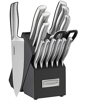 Image of Cuisinart Graphix 15-Piece Stainless Steel Cutlery Knife Block Set