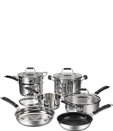 Image of Cuisinart Heritage Stainless Collection 11-Piece Cookware Set