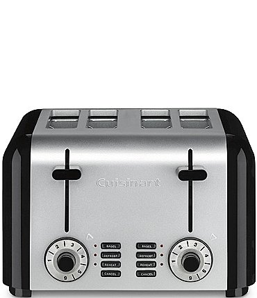 Image of Cuisinart Stainless Steel & Black 4-Slice Toaster