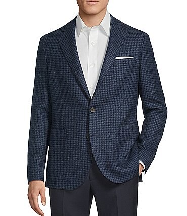 Image of Daniel Cremieux Signature Label Wool Blend Herringbone Blazer