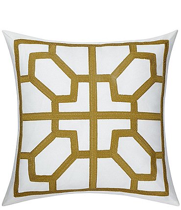 Image of Dee Ocleppo Crewel Embroidered Chainstitch Decorative Square Pillow