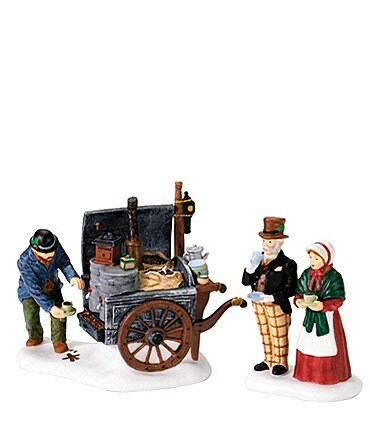 Image of Department 56 Dickens' Village Collection - The Coffee-Stall Village Figurine, Set of 2