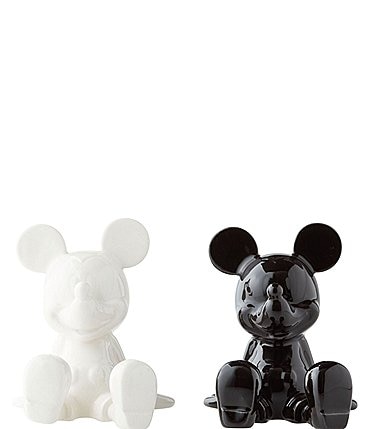 Image of Department 56 Disney Ceramic Collection Black and White Mickey Mouse Salt & Pepper Shaker Set