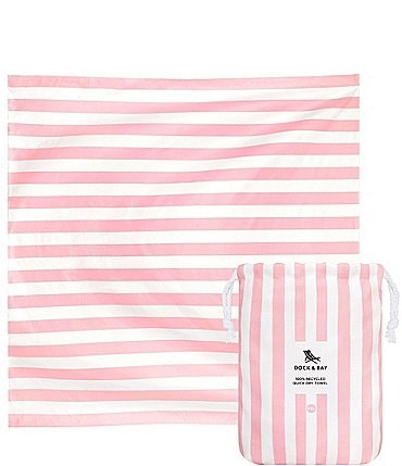 Image of Dock & Bay Outdoor Living Collection Malibu Stripe Quick-Dry Beach Towel for Two
