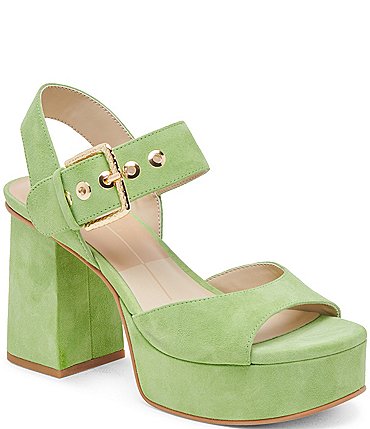 Image of Dolce Vita Bobby Suede Ankle Strap Platform Sandals