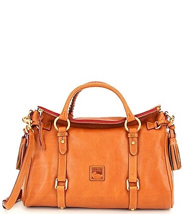 Image of Dooney & Bourke Florentine Leather Tasseled Satchel Bag