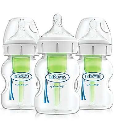 Image of Dr. Brown's Options+ Anit-Colic Wide-Neck 5oz Baby Bottle 3-Pack