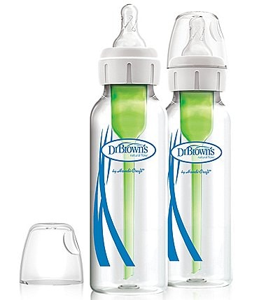 Image of Dr. Brown's Options+™ Anti-colic Narrow 8oz Glass Baby Bottles 2-Pack