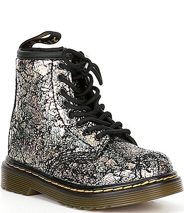 Image of Dr. Martens Girls' 1460 Disco Crinkle Metallic Leather Boots (Infant)
