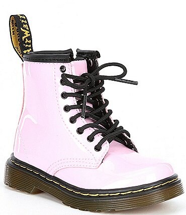 Image of Dr. Martens Girls' 1460 Patent Leather Combat Boots (Infant)