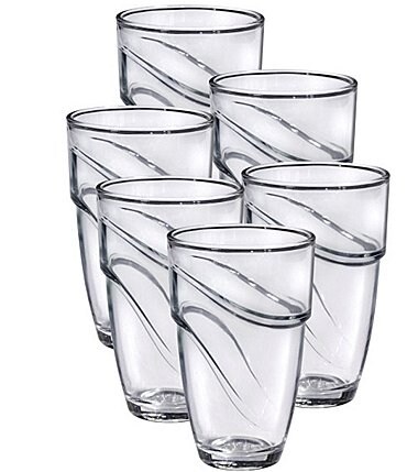Image of Duralex Wave Clear Highball Tumblers, Set of 6
