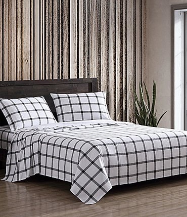 Image of Eddie Bauer Bunkhouse Plaid Printed Flannel Sheet Set