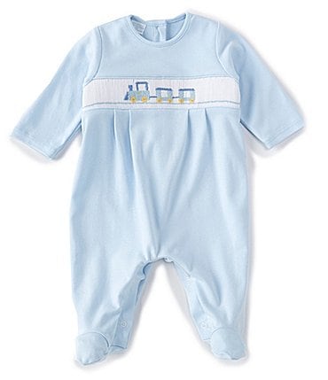 Image of Edgehill Collection Baby Boys 3-9 Months Long-Sleeve Train Footed Coverall