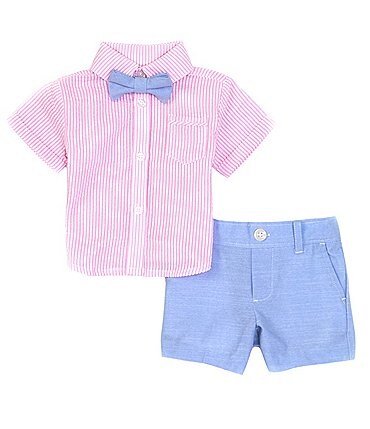 Image of Edgehill Collection Baby Boys Newborn - 24 Months Button Down Shirt and Short Set