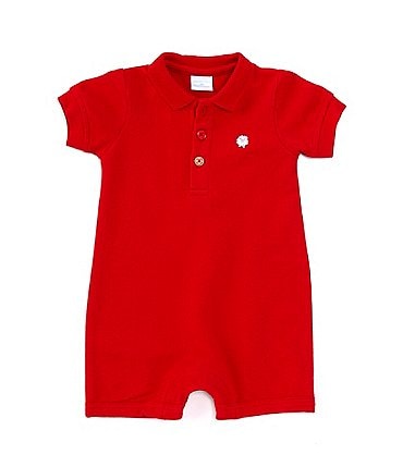 Image of Edgehill Collection Baby Boys Newborn-24 Months Polo Short Sleeve Shortall