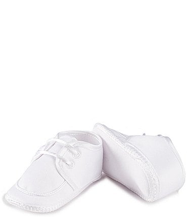 Image of Edgehill Collection Baby Newborn-9 Months Lace Up Christening Crib Shoes (Infant)