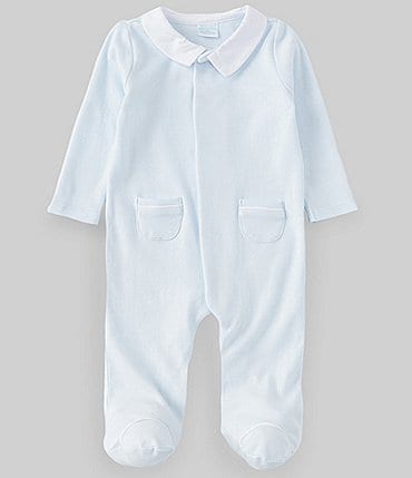 Image of Edgehill Collection Baby Boys Preemie-6 Months Piping-Detail Footed Coverall
