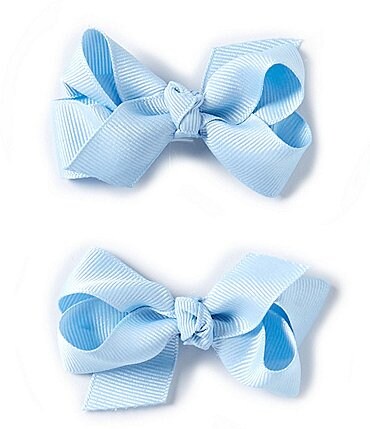 Image of Edgehill Collection Baby Girls 2-Pack Mini Grosgrain Hair Bows