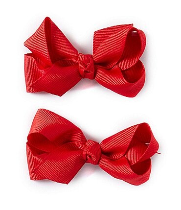 Image of Edgehill Collection Baby Girls 2-Pack Mini Grosgrain Hair Bows