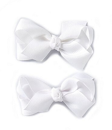 Image of Edgehill Collection Baby Girls 2-Pack Mini Grosgrain Hair Bows