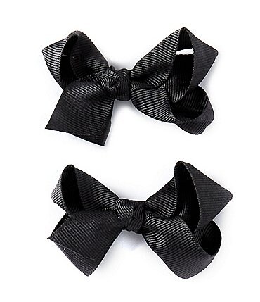 Image of Edgehill Collection Baby Girls 2-Pack Mini Grosgrain Hair Bows