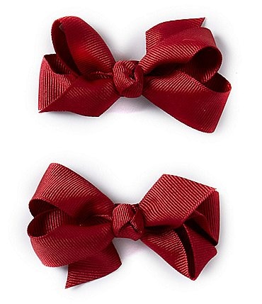 Image of Edgehill Collection Baby Girls 2-Pack Mini Grosgrain Hair Bows