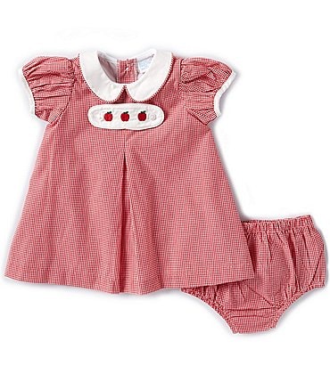 Image of Edgehill Collection Baby Girls 3-24 Months Peter Pan Cap Sleeve Tab Dress