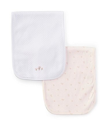 Image of Edgehill Collection Baby Girls Ditsy Floral Burp Cloth 2-Pack