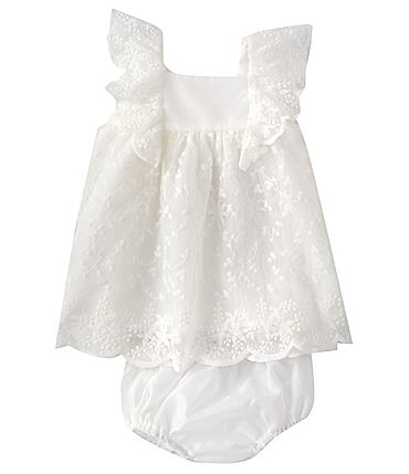 Image of Edgehill Collection Baby Girls Newborn - 24 Months Lace Cap Sleeve Dress