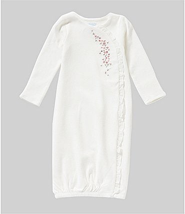 Image of Edgehill Collection Baby Girls Newborn - 6 Months Long Sleeve Embellished Gown