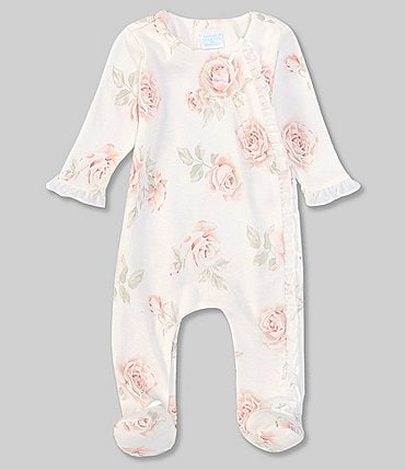 Image of Edgehill Collection Baby Girls Newborn-6 Months Floral Print Coverall