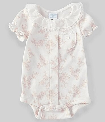 Image of Edgehill Collection Baby Girls Newborn-6 Months Floral Printed Toile Bodysuit