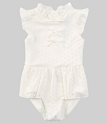 Image of Edgehill Collection x The Broke Brooke Little Girls 2T-6X Elle  Eyelet One Piece Swimsuit