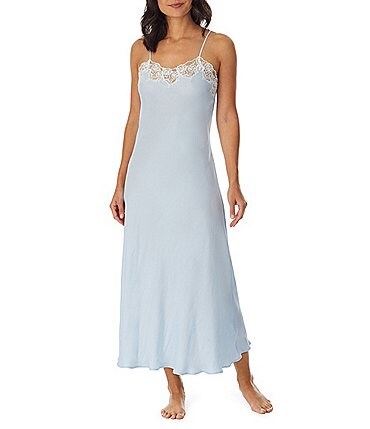 Image of Eileen West Silky Satin Long Nightgown