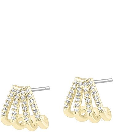 Image of Electric Picks After Party Rhinestone Huggie Hoop Earrings