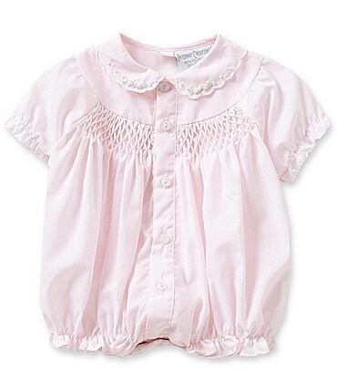 Image of Friedknit Creations Baby Girls Preemie Smocked Bubble