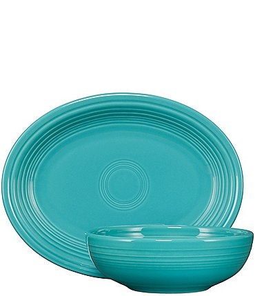 Image of Fiesta 2-Piece Oval Platter & Bistro Bowl Serve Set