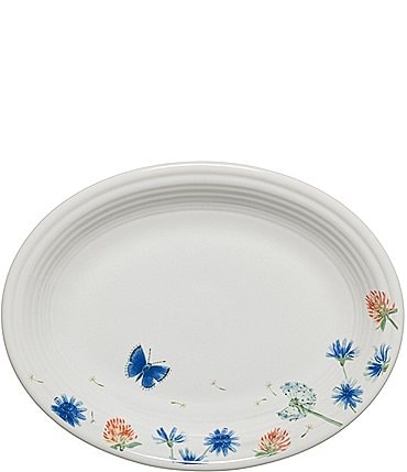 Image of Fiesta Breezy Floral Collection Butterfly Oval Platter