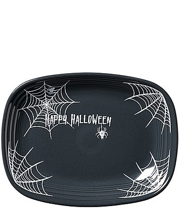 Image of Fiesta Happy Halloween Spider Web Rectangular Platter