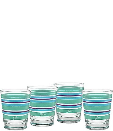 Image of Fiesta Sienna Sunset Stripe Double Old-Fashion Glasses, Set of 4