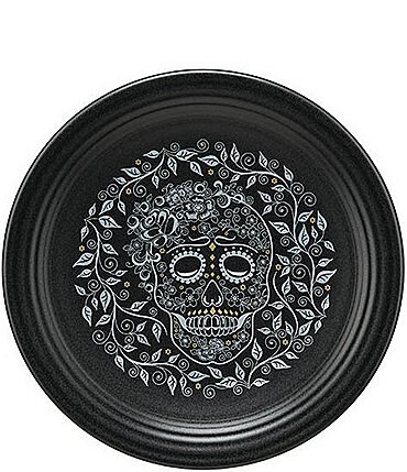 Image of Fiesta Skull & Vine Black Chop Plate