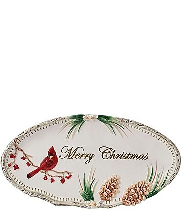 Image of Fitz and Floyd Cardinal Christmas Platter