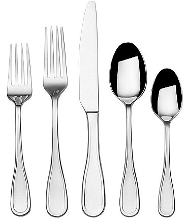 Image of Fitz and Floyd Everyday Bistro Classic 45-Piece Stainless Steel Flatware Set