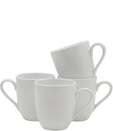 Image of Fitz and Floyd Everyday White Mugs, Set of 4