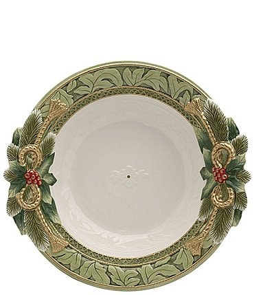 Image of Fitz and Floyd Holiday Home Collection Green Large Serving Bowl