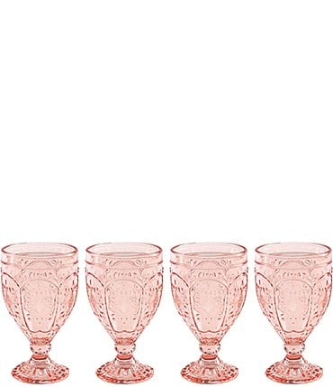 Image of Fitz and Floyd Red Trestle Goblets, Set of 4